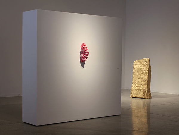 Artlab MFA Thesis Exhibition: Amanda Oppedisano Wall Sculpture and Gold Sculpture